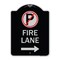 Signmission Fire Lane No Parking and Right Arrow Heavy-Gauge Aluminum Sign, 24" x 18", BS-1824-24019 A-DES-BS-1824-24019 - alternate 1